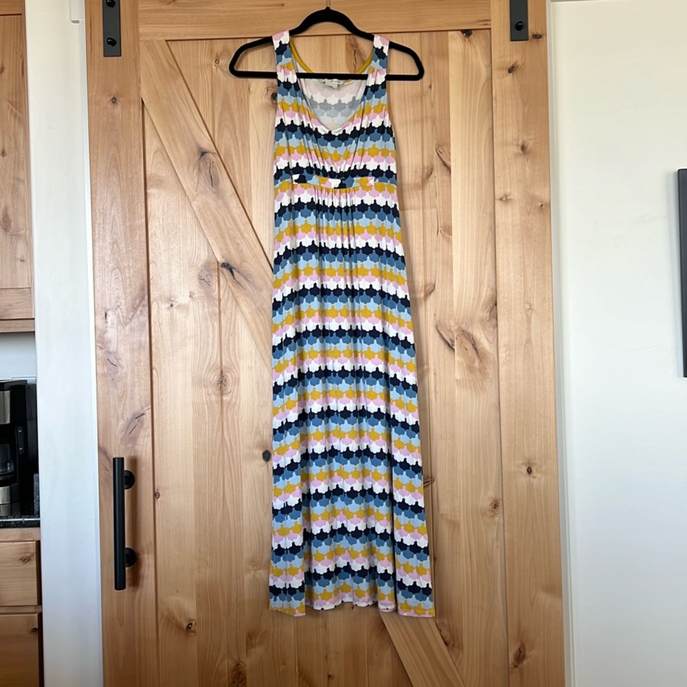 Boden Blue Pink Halter Sundress Maxi